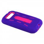 Wholesale Samsung Galaxy S3 / i9300 Armor Hybrid Case with Kickstand (Purple-Hot Pink)